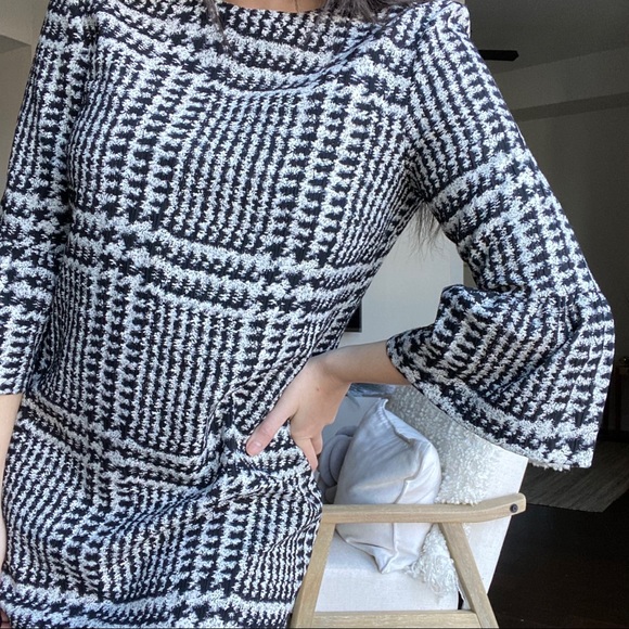 ZARA Houndstooth Work Shift Dress - Picture 5 of 9
